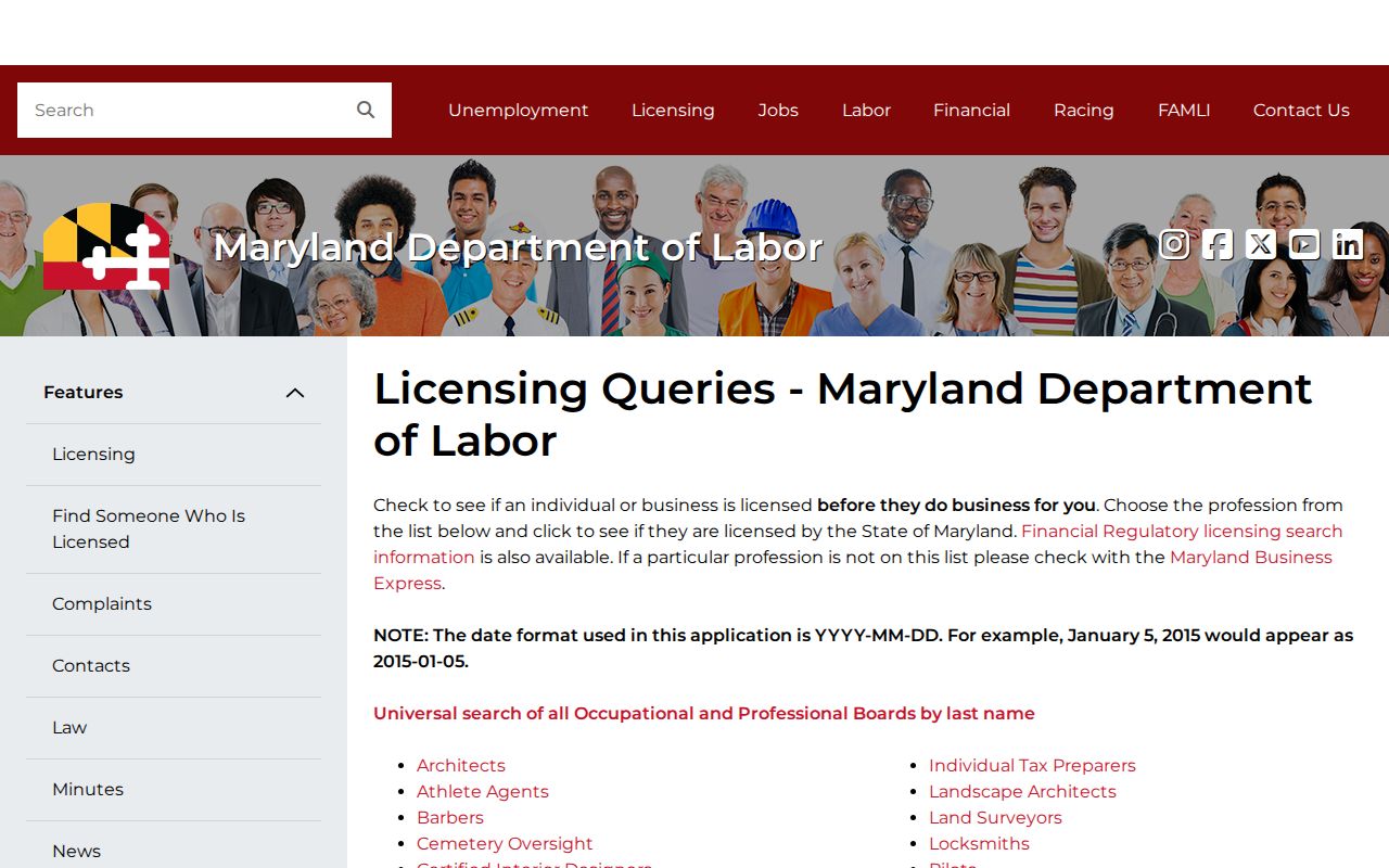 Aspen Hill people search with Maryland professional license queries