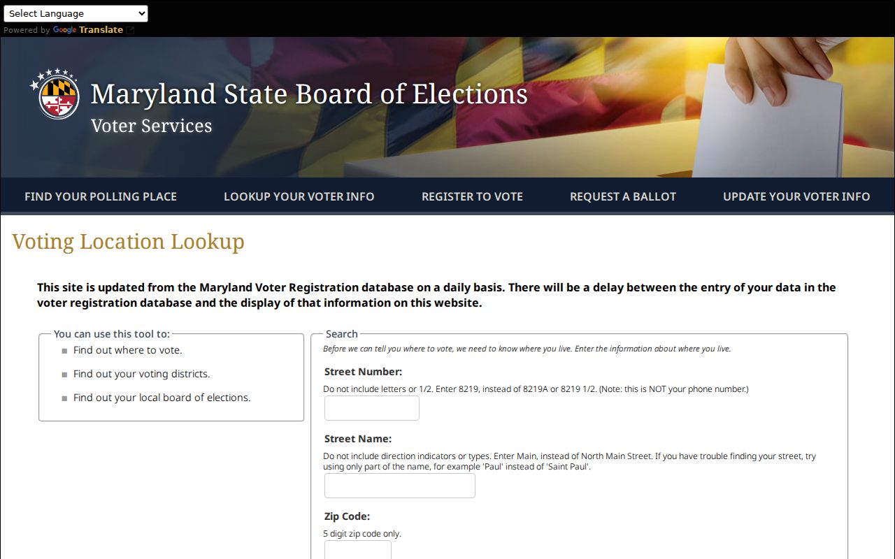 Aspen Hill voter registration records polling address search